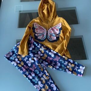 Carter’s hooded shirts and leggings outfit